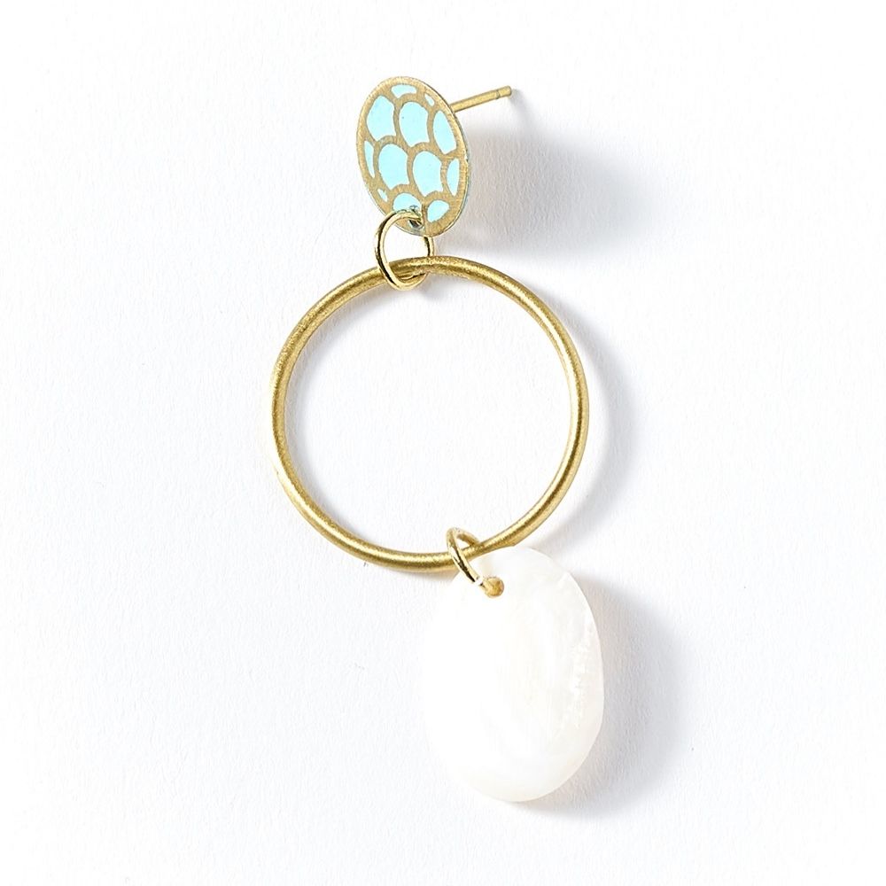Dhavala Post Earrings - Teal Drop