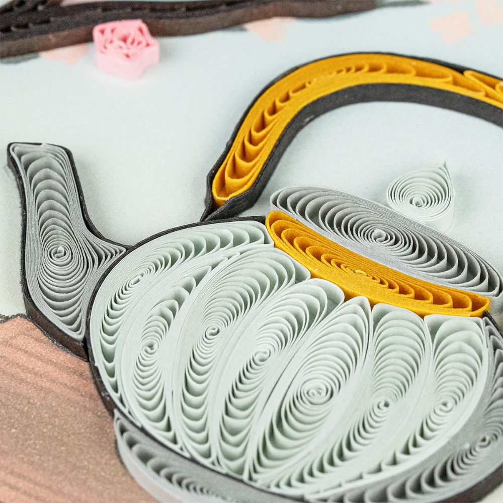 Japanese Tea Ceremony Quilled Greeting Card