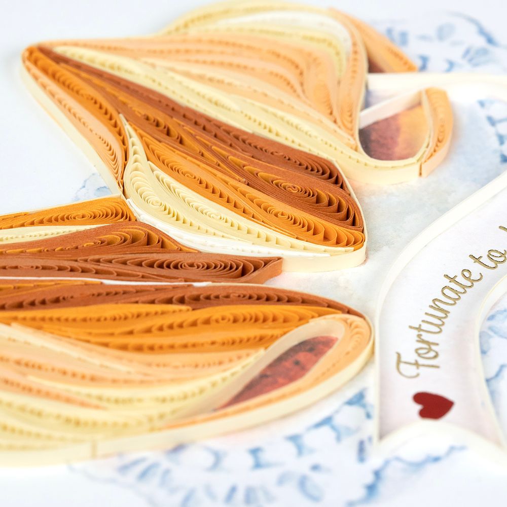 Love Fortune Cookies Quilled Greeting Card