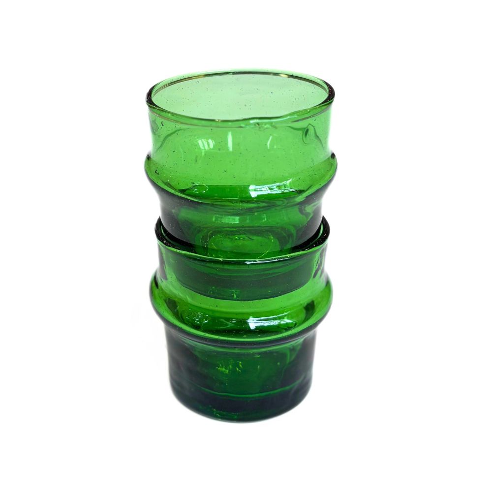 Moroccan Beldi Small Glass - Green