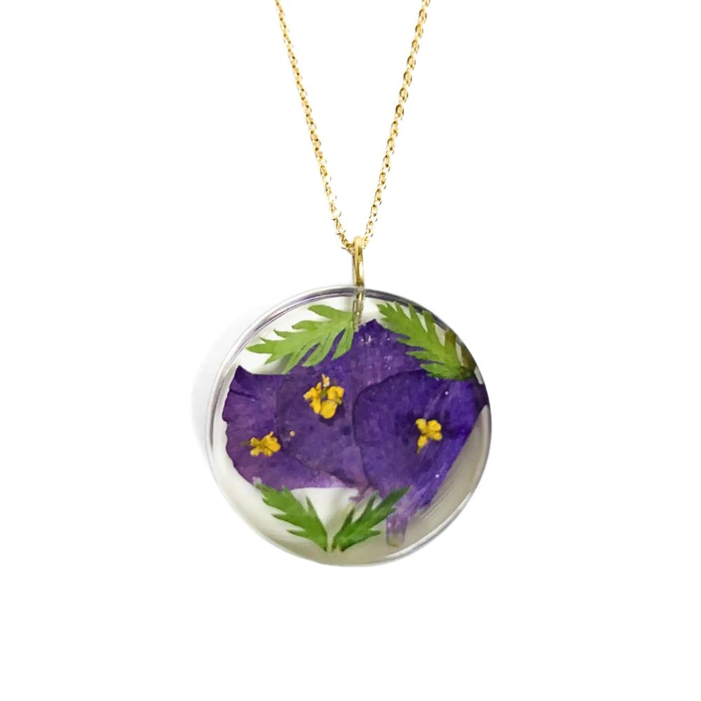 Birth Month Flower Pendant Necklace