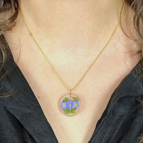 Birth Month Flower Pendant Necklace