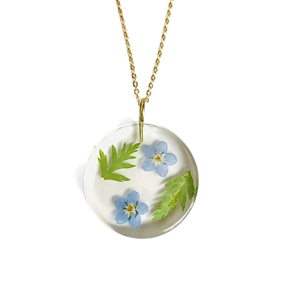 Birth Month Flower Pendant Necklace