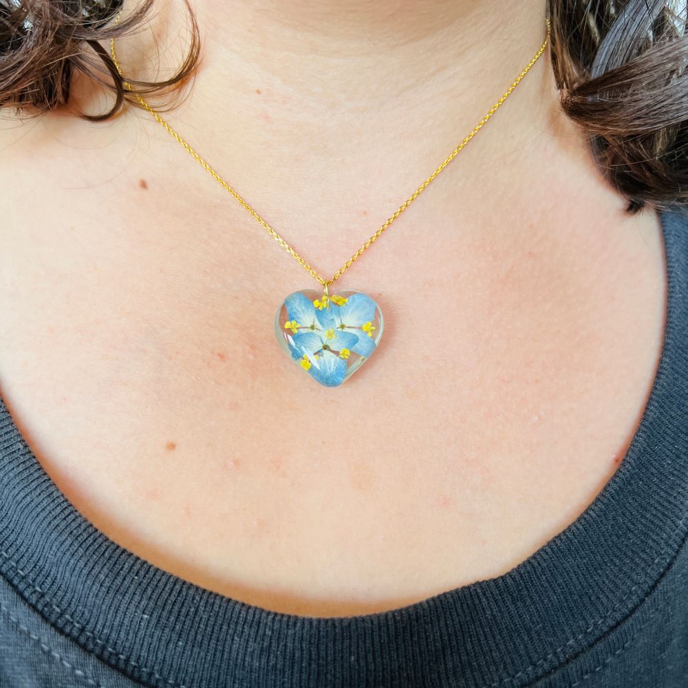 Love for Ukraine Heart Pendant Necklace