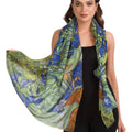Reena Fine Wool Shawl - Irises