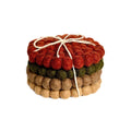 Felt Ball Coasters Harvest - Set of 4