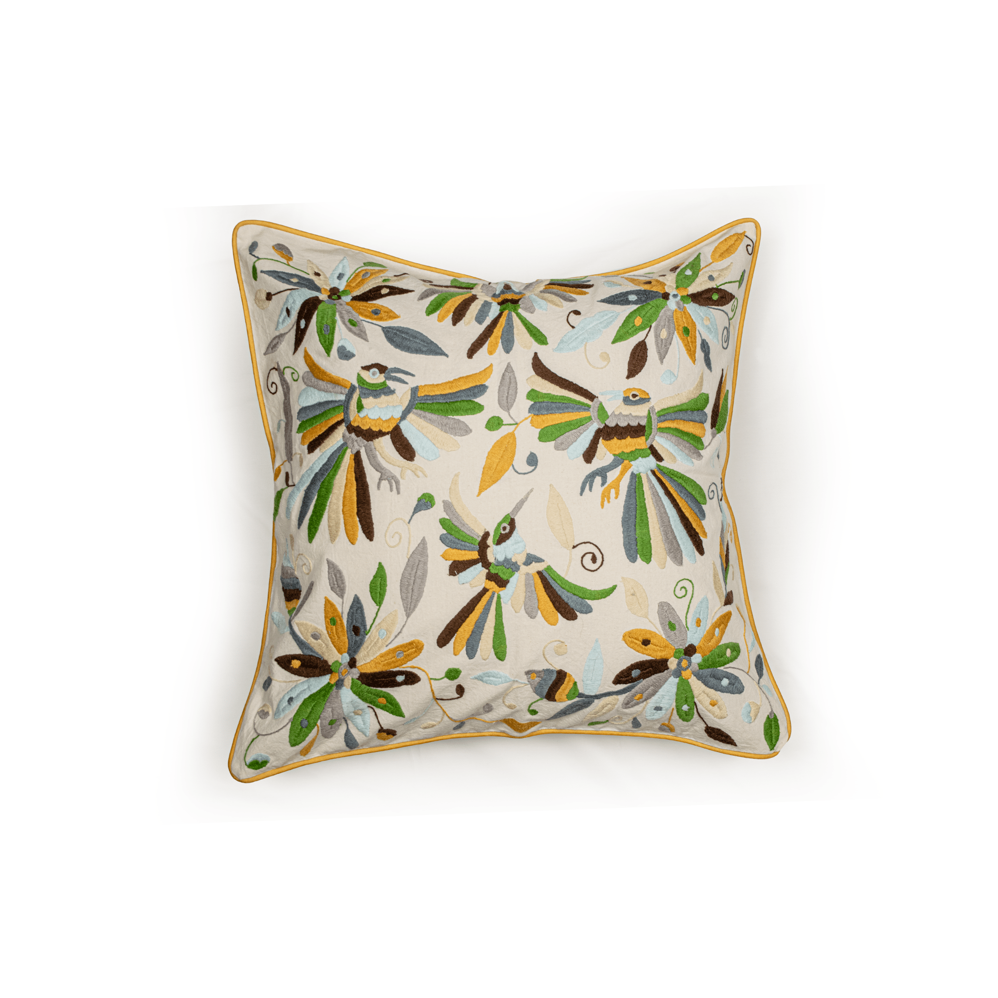 Green Colibrí Cushion Cover