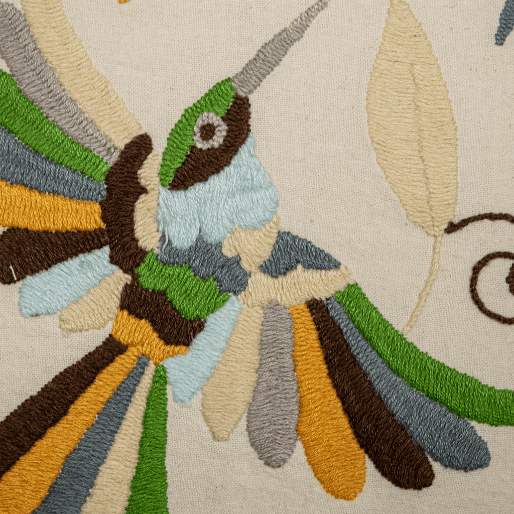 Green Colibrí Cushion Cover