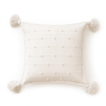Pompom Throw Pillow Cover - Ivory