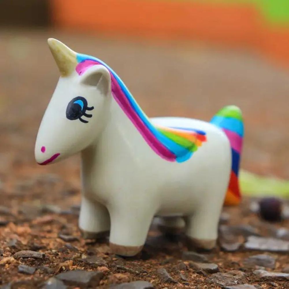 Soapstone Sculpture - Rainbow Unicorn