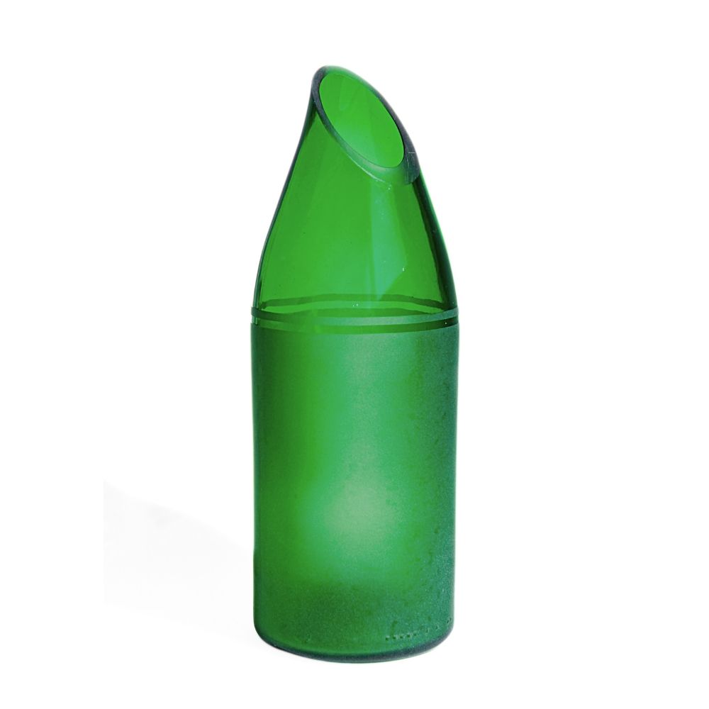 Upcycled Glass Bottle Howaida Green Jug or Vase