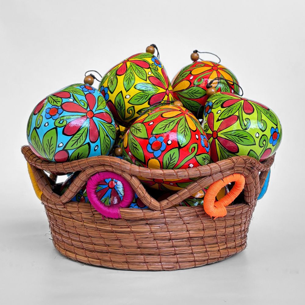 Gourd Ornament - Spring Flowers